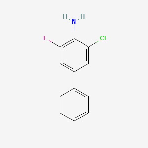 molecular formula C12H9ClFN B8446656 2-Fluoro-4-phenyl-6-chloroaniline CAS No. 702640-41-3