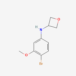 molecular formula C10H12BrNO2 B8446669 N-(4-bromo-3-methoxyphenyl)oxetan-3-amine 