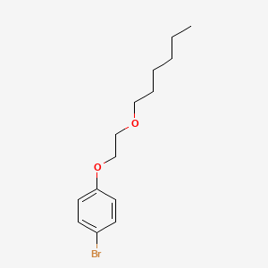 molecular formula C14H21BrO2 B8446672 1-Bromo-4-(2-hexyloxyethoxy)benzene 