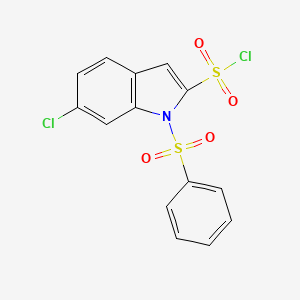 (6-Chloro-1-phenylsulfonylindol-2-yl)sulfonyl chloride