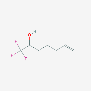 molecular formula C7H11F3O B8446678 1,1,1-Trifluoro-6-hepten-2-ol 