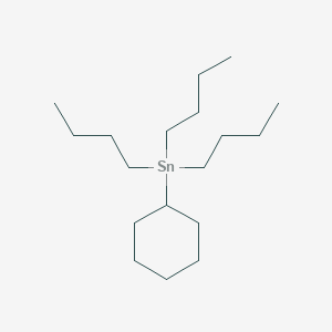 molecular formula C18H38Sn B8446682 Stannane, cyclohexyltributyl- 