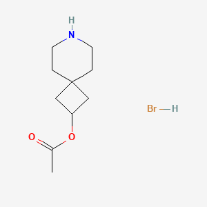 molecular formula C10H18BrNO2 B8446683 7-Aza-spiro[3.5]non-2-yl acetate, hydrobromide 