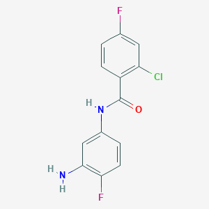 molecular formula C13H9ClF2N2O B8446684 N-(3-Amino-4-fluorophenyl)-2-chloro-4-fluorobenzamide 