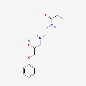 molecular formula C15H24N2O3 B8446688 (-)-N-(2-[2-hydroxy-3-phenoxypropyl]aminoethyl)isobutyramide CAS No. 83029-57-6