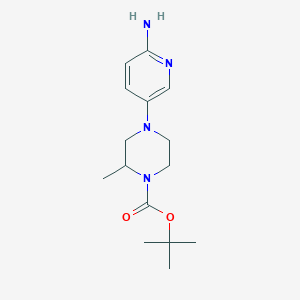 molecular formula C15H24N4O2 B8446707 4-(6-Amino-pyridin-3-yl)-2-methyl-piperazine-1-carboxylic acid tert-butyl ester 