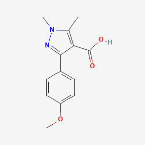 molecular formula C13H14N2O3 B8446722 3-(4-methoxyphenyl)-1,5-dimethyl-1H-pyrazole-4-carboxylic acid 