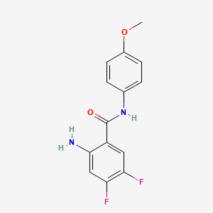 molecular formula C14H12F2N2O2 B8446729 N-(4-methoxyphenyl)-2-amino-4,5-difluorobenzamide 
