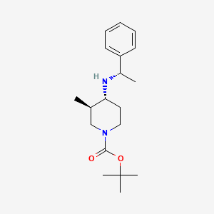 molecular formula C19H30N2O2 B8446787 tert-Butyl (3R,4R)-3-methyl-4-(((S)-1-phenylethyl)amino)piperidine-1-carboxylate 