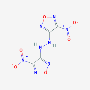 molecular formula C4H2N8O6 B8446794 3,3'-Dinitro-4,4'-hydrazofurazan 