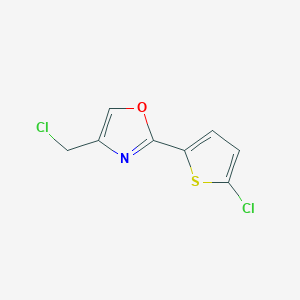 molecular formula C8H5Cl2NOS B8446866 4-Chloromethyl-2-(5-chloro-2-thienyl)oxazole 