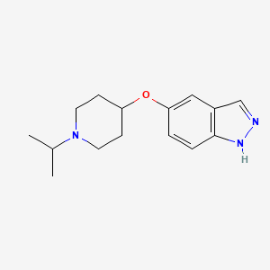 molecular formula C15H21N3O B8446895 5-[(1-isopropylpiperidin-4-yl)oxy]-1H-indazole 