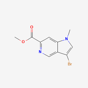 molecular formula C10H9BrN2O2 B8446898 methyl 3-bromo-1-methyl-1H-pyrrolo[3,2-c]pyridine-6-carboxylate 