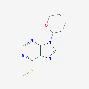 molecular formula C11H14N4OS B084469 6-Methylsulfanyl-9-(oxan-2-yl)purine CAS No. 13153-63-4