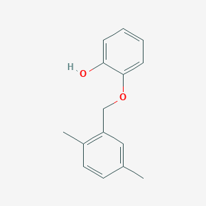 molecular formula C15H16O2 B8446921 2-(2,5-Dimethylphenylmethoxy)phenol CAS No. 77151-90-7