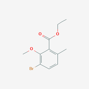 molecular formula C11H13BrO3 B8446931 Ethyl 3-bromo-2-methoxy-6-methylbenzoate 