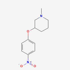 molecular formula C12H16N2O3 B8446933 4-(1-Methylpiperidin-3-yloxy)nitrobenzene 