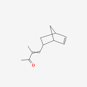 molecular formula C12H16O B8446941 4-(Bicyclo[2.2.1]hept-5-en-2-yl)-3-methylbut-3-en-2-one CAS No. 38284-38-7