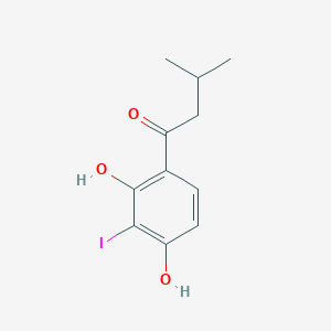 molecular formula C11H13IO3 B8446964 1-(2,4-Dihydroxy-3-iodo-phenyl)-3-methyl-butan-1-one 