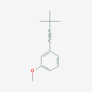 molecular formula C13H16O B8446975 1-Methoxy-3-(3,3-dimethyl-1-butynyl)benzene CAS No. 733035-89-7