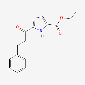 5-(3-phenylpropionyl)1H-pyrrole-2-carboxylic acid ethyl ester