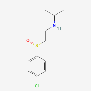 molecular formula C11H16ClNOS B8447001 N-[2-[(4-Chlorophenyl)sulfinyl]ethyl]-1-methylethanamine 