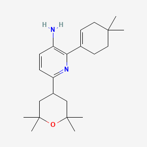 molecular formula C22H34N2O B8447019 2-(4,4-Dimethylcyclohex-1-en-1-yl)-6-(2,2,6,6-tetramethyltetrahydro-2H-pyran-4-yl)pyridin-3-amine 