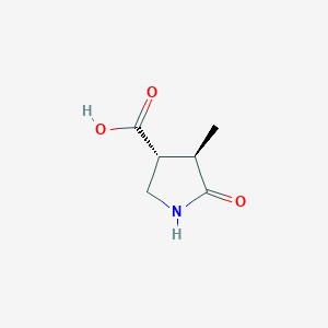 molecular formula C6H9NO3 B8447036 (3R,4R)-4-Methyl-5-oxopyrrolidine-3-carboxylic Acid 