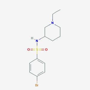 molecular formula C13H19BrN2O2S B8447047 4-Bromo-N-(1-ethyl-3-piperidinyl)benzenesulfonamide 