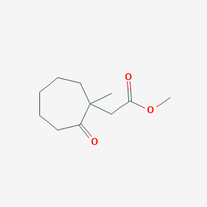 molecular formula C11H18O3 B8447082 1-Methyl-2-oxocycloheptaneacetic acid methyl ester 