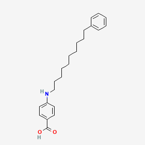 molecular formula C23H31NO2 B8447181 4-[(10-Phenyldecyl)amino]benzoic acid CAS No. 61439-73-4