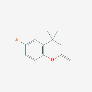 molecular formula C12H13BrO B8447218 6-Bromo-4,4-dimethyl-2-methylene chroman 