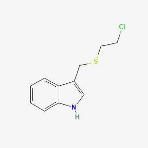 molecular formula C11H12ClNS B8447237 3-(4-Chloro-2-thiabutyl)indole 