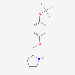 molecular formula C12H14F3NO2 B8447258 2-((4-(Trifluoromethoxy)phenoxy)methyl)pyrrolidine 