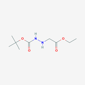 molecular formula C9H18N2O4 B8447273 (N'-tert-Butoxycarbonyl-hydrazino)-acetic acid ethyl ester 