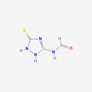 molecular formula C3H4N4OS B8447281 5-Formamido-3-mercapto-1,2,4-triazole 