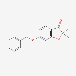molecular formula C17H16O3 B8447290 6-(benzyloxy)-2,2-dimethylbenzofuran-3(2H)-one 
