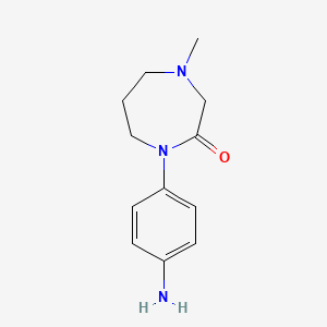 molecular formula C12H17N3O B8447299 4-(4-Methyl-2-homopiperazinon-1-yl)phenylamine 