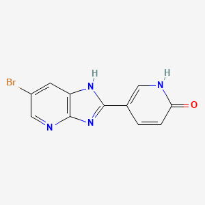 molecular formula C11H7BrN4O B8447318 5-(6-Bromo-3H-imidazo[4,5-b]pyridin-2-yl)pyridin-2-ol 