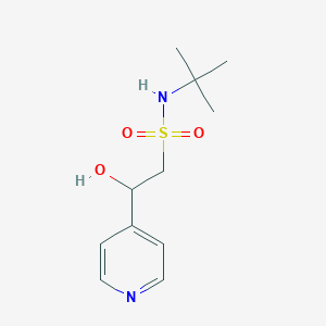 molecular formula C11H18N2O3S B8447323 N-tert-butyl-2-hydroxy-2-(4-pyridyl)ethanesulfonamide CAS No. 275384-06-0
