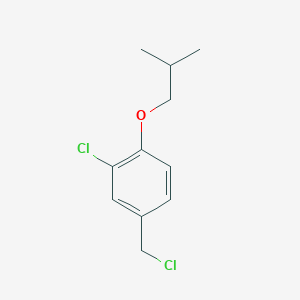 molecular formula C11H14Cl2O B8447329 3-Chloro-4-isobutyoxybenzyl chloride 
