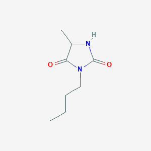 molecular formula C8H14N2O2 B8447337 3-Butyl-5-methylimidazolidine-2,4-dione CAS No. 19360-46-4