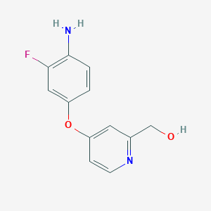 molecular formula C12H11FN2O2 B8447343 (4-(4-Amino-3-fluorophenoxy)pyridin-2-yl)methanol 