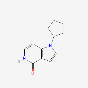 molecular formula C12H14N2O B8447374 1-cyclopentyl-1,5-dihydro-4H-pyrrolo[3,2-c]pyridin-4-one 