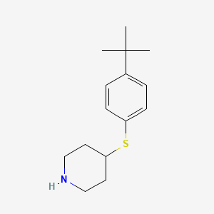 molecular formula C15H23NS B8447380 4-(p-Tert-butylphenylthio)piperidine CAS No. 162402-42-8