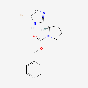 molecular formula C15H16BrN3O2 B8447382 (S)-benzyl 2-(5-bromo-1H-imidazol-2-yl)pyrrolidine-1-carboxylate CAS No. 1312611-64-5