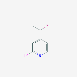 molecular formula C7H7FIN B8447386 4-(1-Fluoroethyl)-2-iodopyridine 