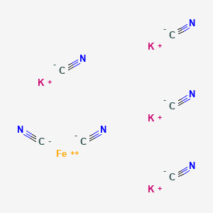 molecular formula C6FeK4N6 B8447393 Hexacyanoferrate OF potassium 