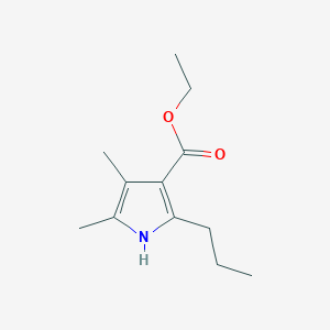 molecular formula C12H19NO2 B8447448 2-n-Propyl-3-carbethoxy-4,5-dimethyl-pyrrole 