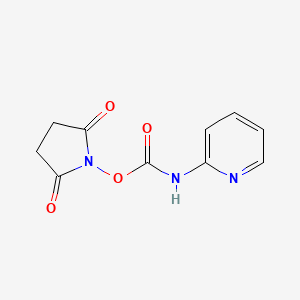 molecular formula C10H9N3O4 B8447533 Pyridin-2-yl-carbamic acid 2,5-dioxo-pyrrolidin-1-yl ester 